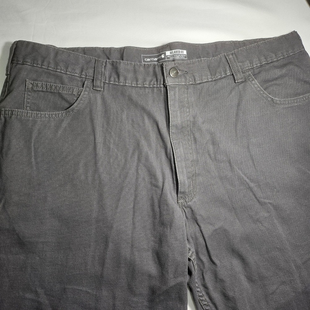 Carhartt Rugged Flex Relaxed Fit Canvas 5-Pocket Work Pants Gray 42x30 BN2517-M